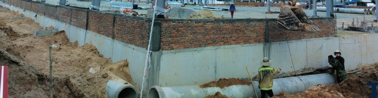 Thi công hệ thống thoát nước kho Vietfracht